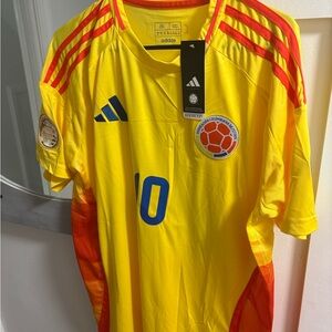 adidas Colombia National Team Soccer Jersey James 10 Yellow 2XL
